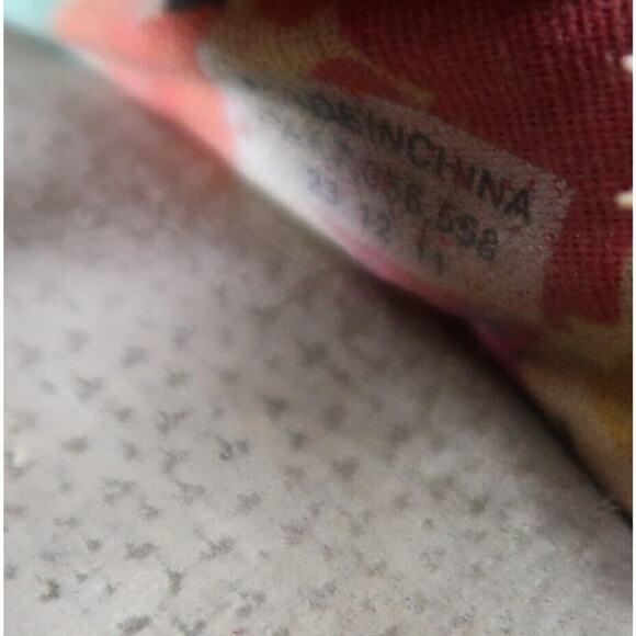 Toms Shoes Womens 8 Wedge Sandal Casuall Fashion Calypso Espadrille Red Peep Toe - Picture 13 of 14